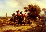 Hippolyte Bellange Hussards Escortant Napoleon painting